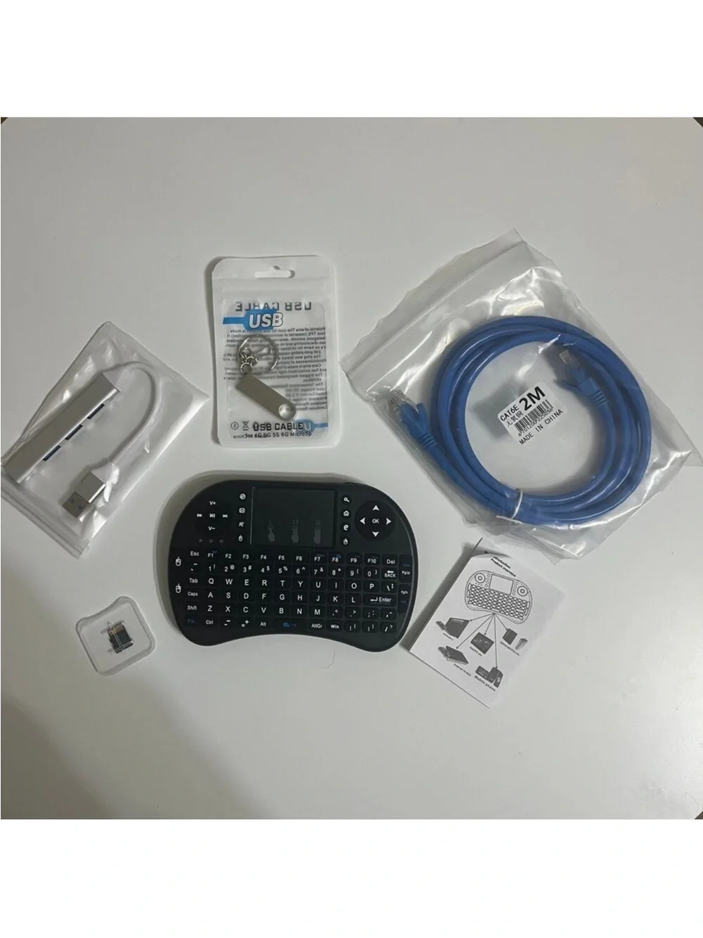 Mini Wireless Keyboard with Touchpad - Black